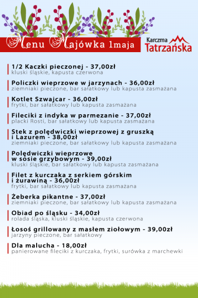 Menu na niedziele 2019-05-01